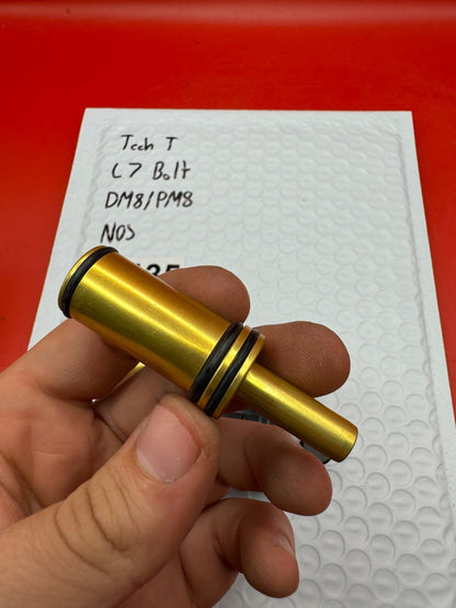 Tech T L7 Bolt DM8/PM8 NOS - used paintball bolt - gold/black