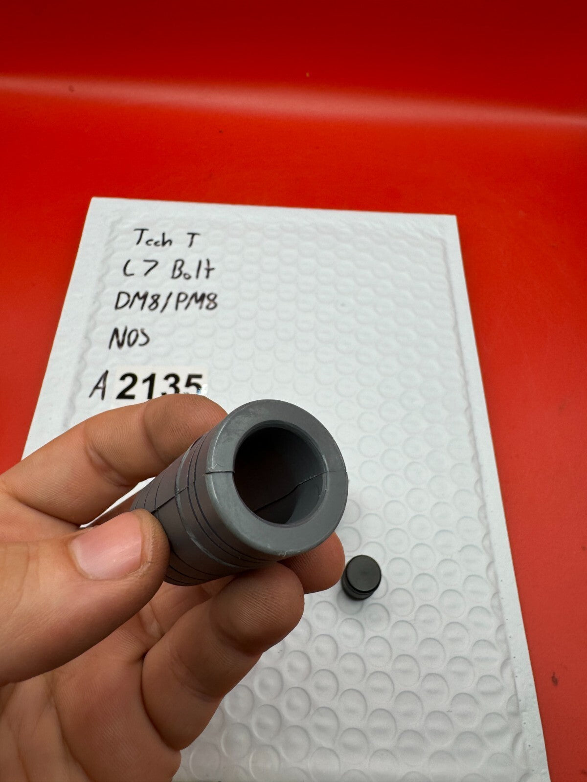 Tech T L7 Bolt DM8/PM8 NOS - used paintball bolt - gold/black
