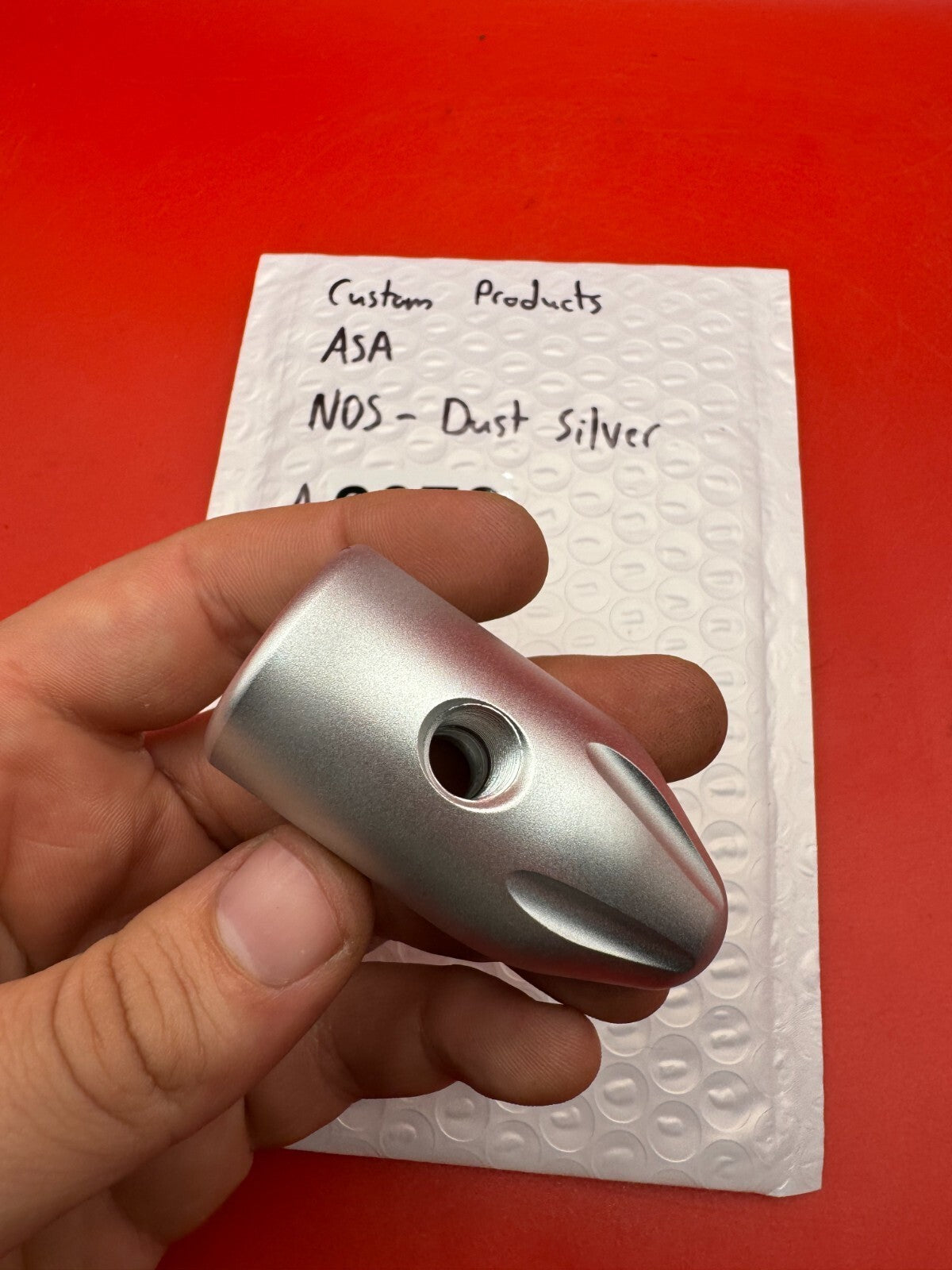 Custom Products ASA NOS-Dust Silver - used paintball on/off asa - dust silver