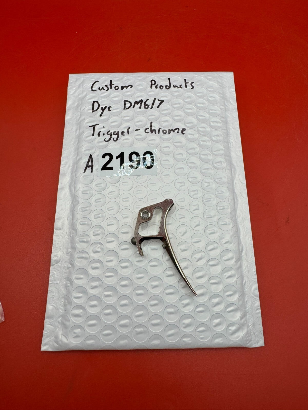 Custom products Dye DM6/7 Trigger-Chrome - used paintball trigger - chrome
