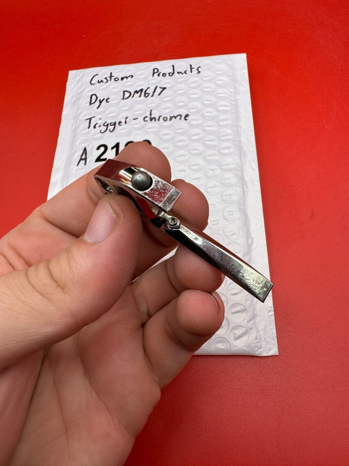 Custom products Dye DM6/7 Trigger-Chrome - used paintball trigger - chrome