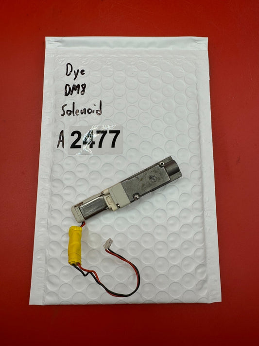 Dye DM8 Solenoid - used paintball solenoid - silver/gray