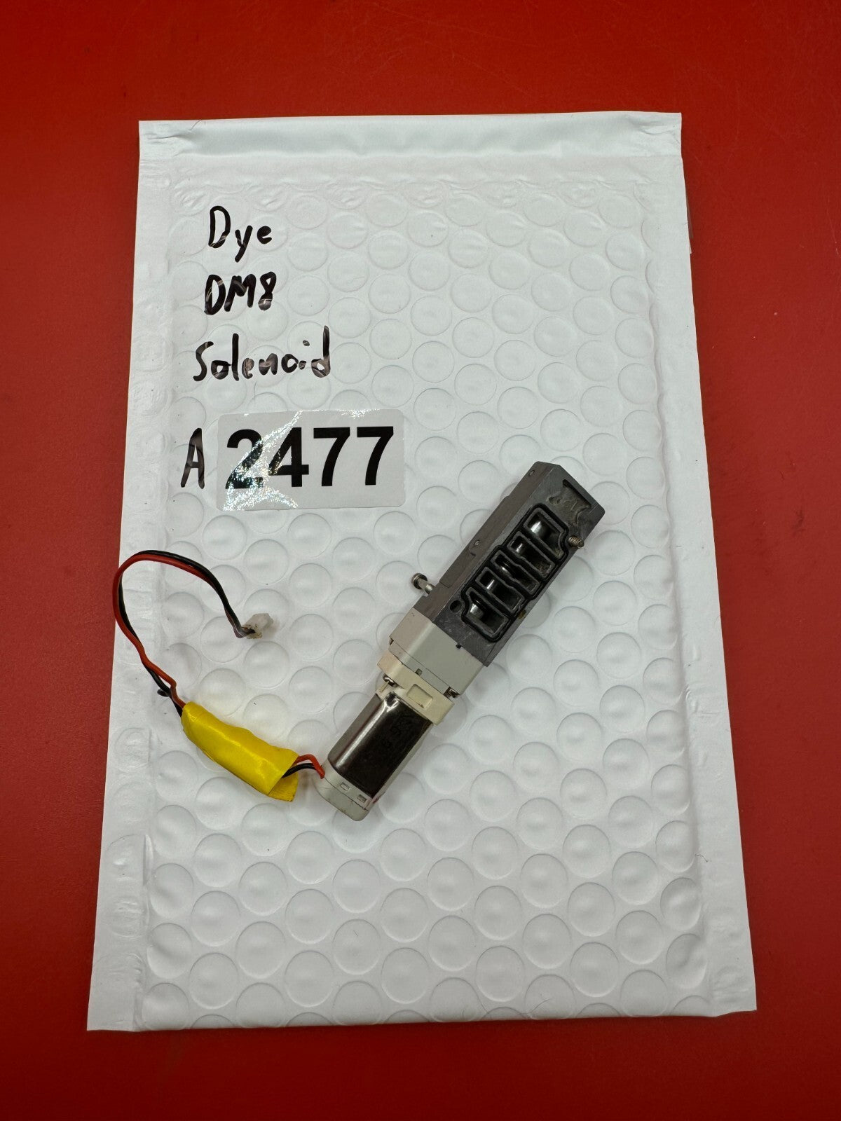 Dye DM8 Solenoid - used paintball solenoid - silver/gray