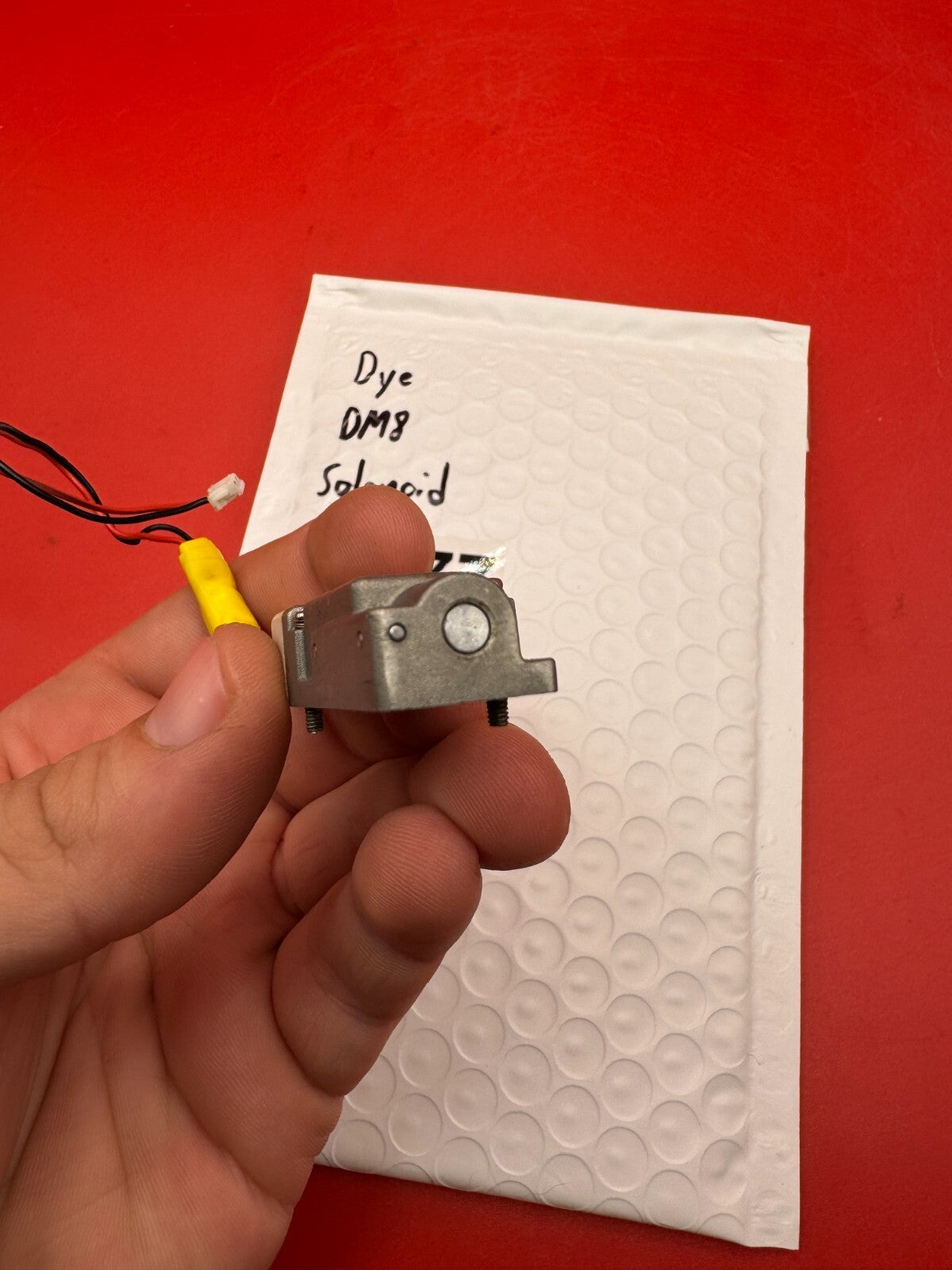 Dye DM8 Solenoid - used paintball solenoid - silver/gray