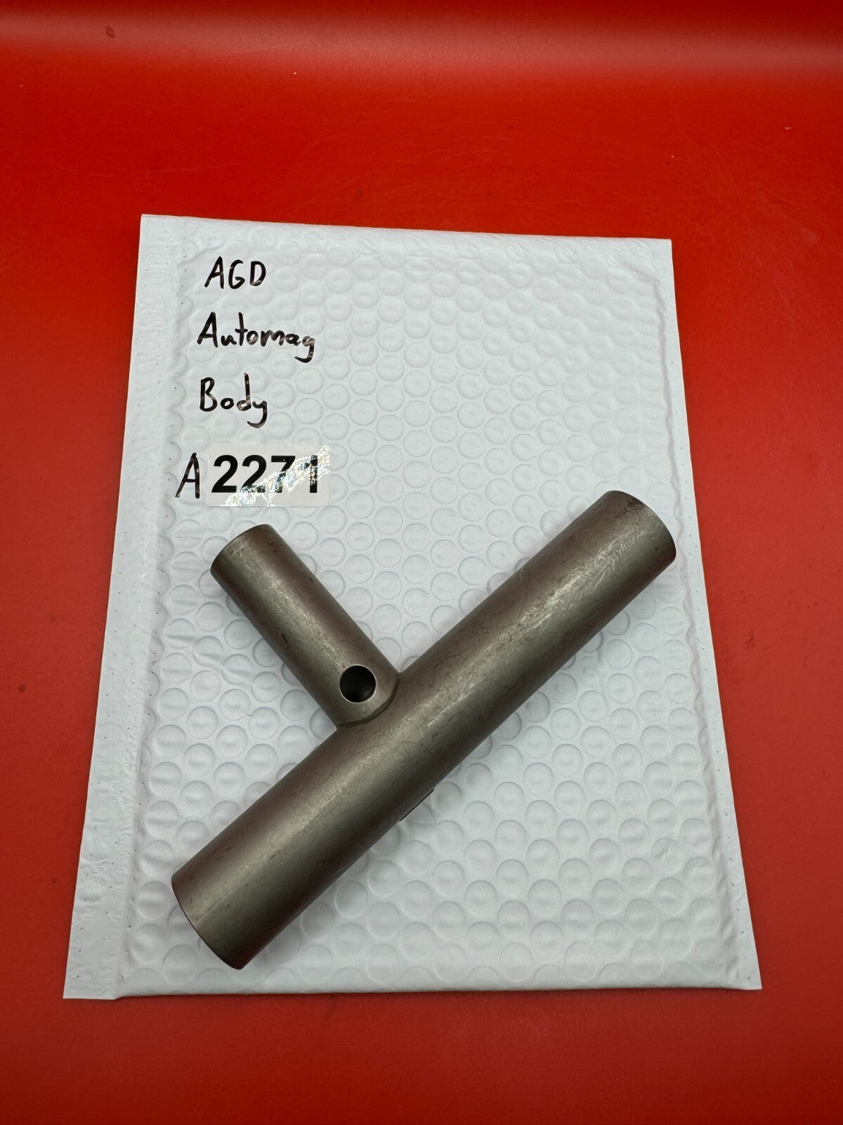 AGD Automag Body - used paintball marker body - raw aluminum