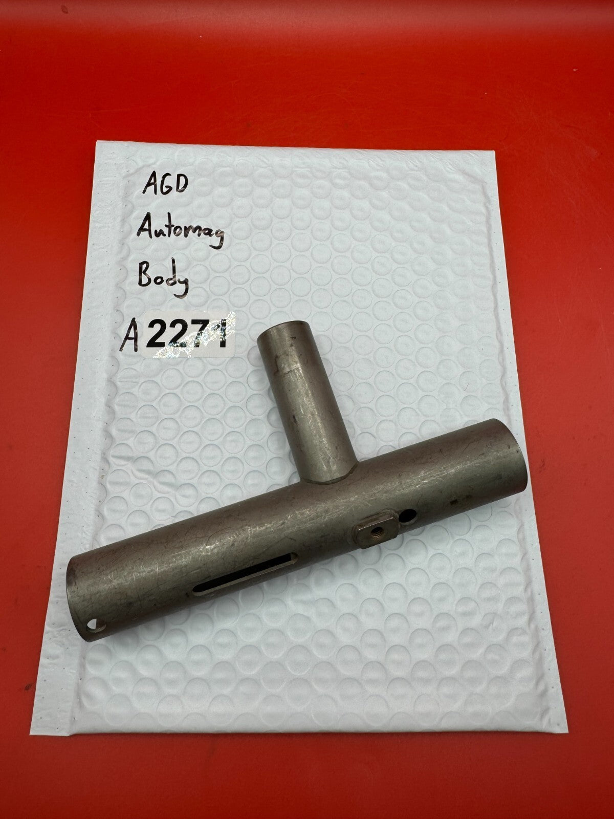 AGD Automag Body - used paintball marker body - raw aluminum