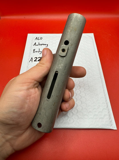 AGD Automag Body - used paintball marker body - raw aluminum
