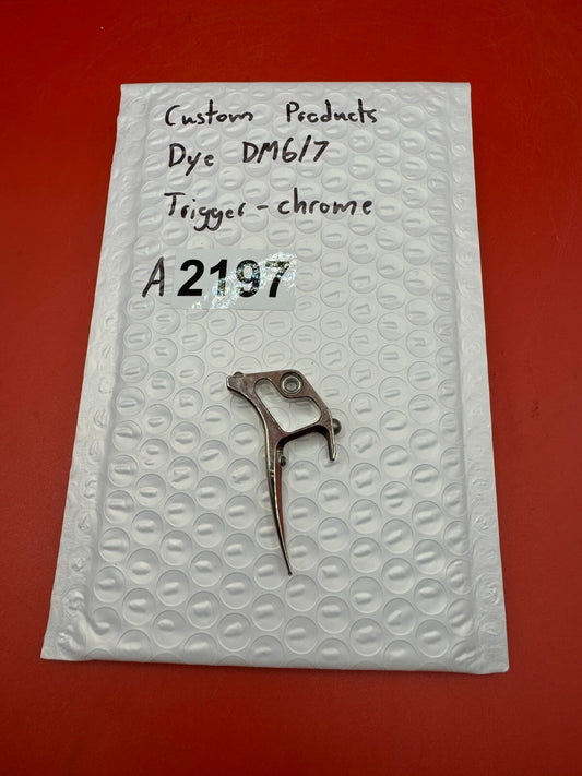 Custom products Dye DM6/7 Trigger-Chrome - used paintball trigger - chrome