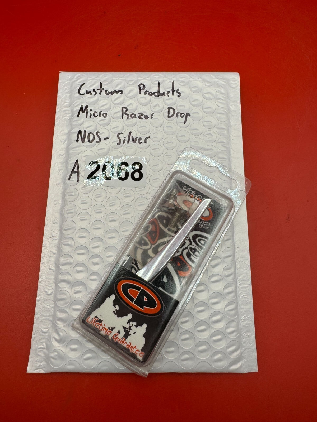 Custom Products Micro Razor Drop NOS-Silver - used paintball drop forward - silver