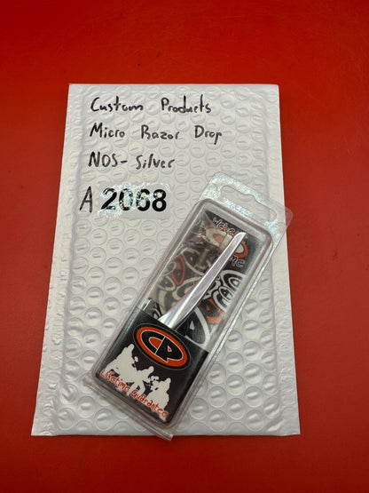 Custom Products Micro Razor Drop NOS-Silver - used paintball drop forward - silver