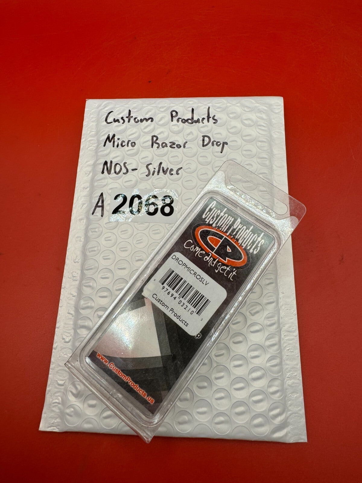 Custom Products Micro Razor Drop NOS-Silver - used paintball drop forward - silver