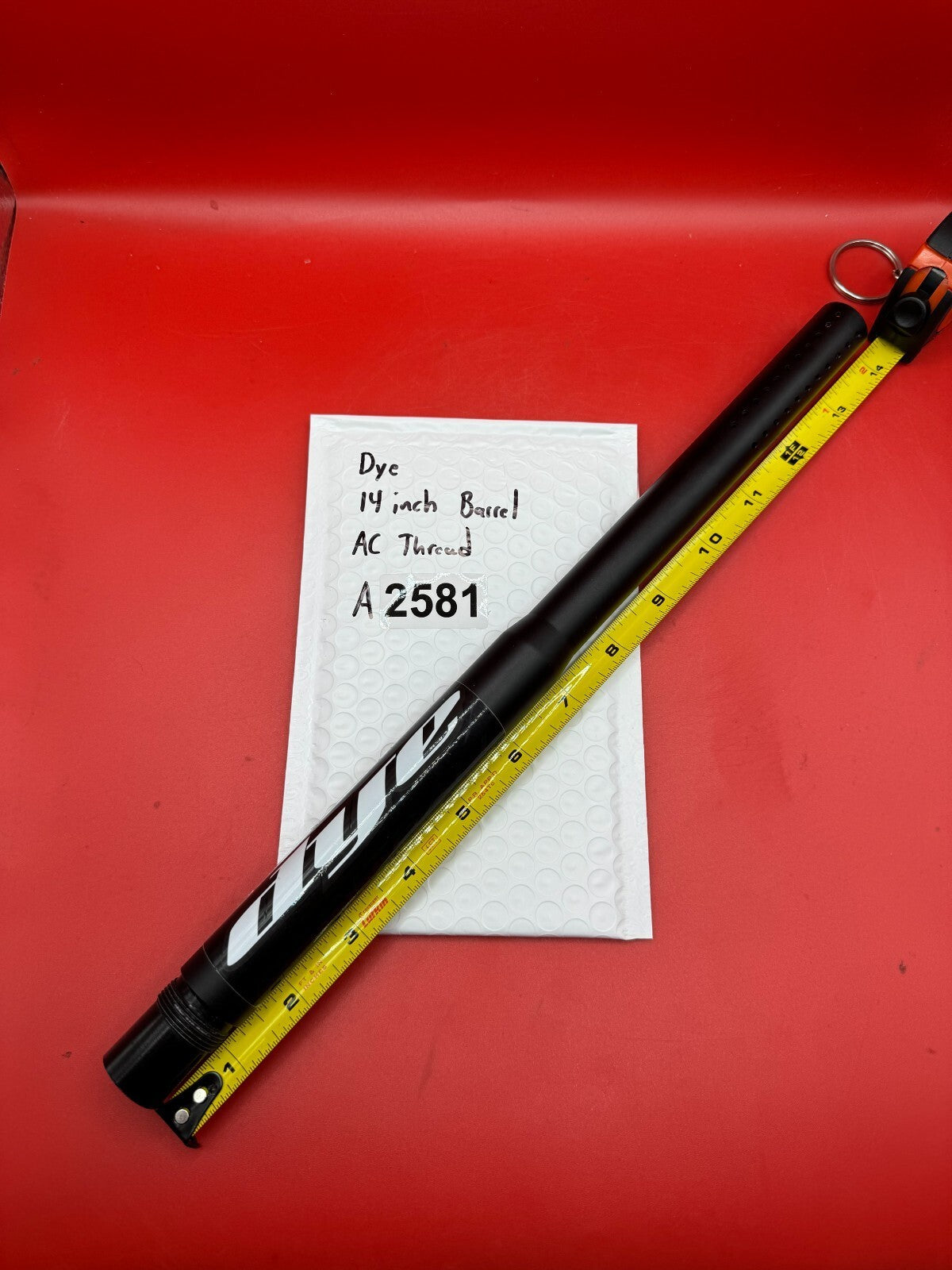 Dye 14 inch Barrel AC Thread - used paintball barrel - black