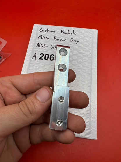 Custom Products Micro Razor Drop NOS-Silver - used paintball drop forward - silver
