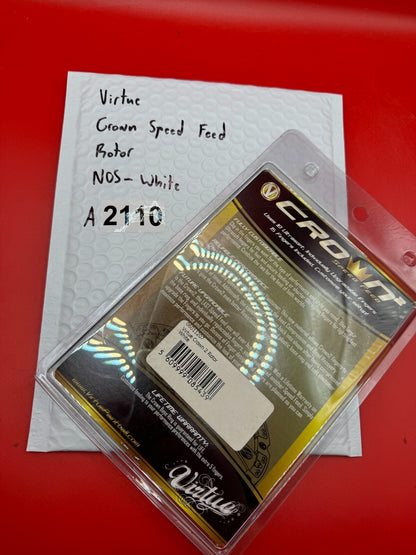 Virtue Crown Speed Feed Rotor  NOS-White - used paintball speed feed / rotor assembly - white