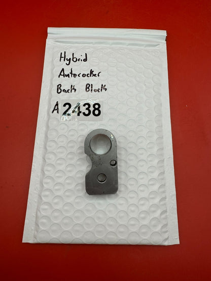 Hybrid Autococker Back Block - used paintball back block - gunmetal/dark anodized