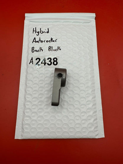 Hybrid Autococker Back Block - used paintball back block - gunmetal/dark anodized