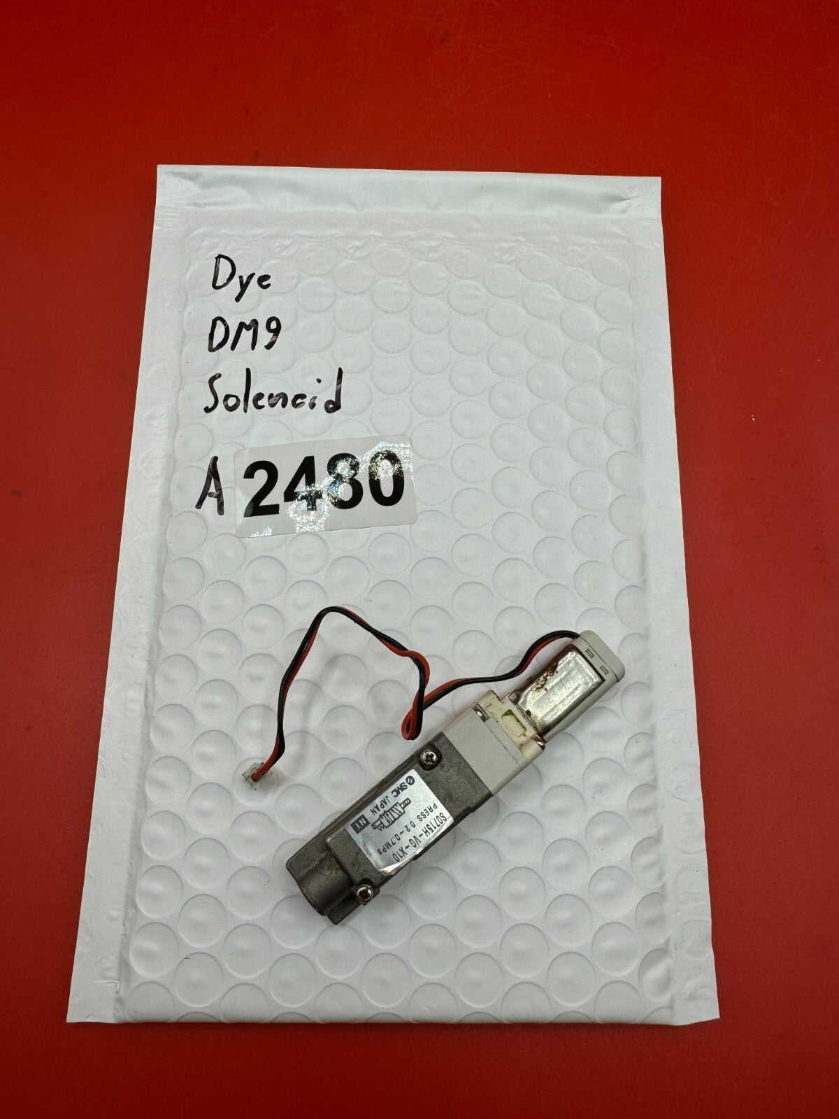 Dye DM9 Solenoid - used paintball solenoid - silver/gray