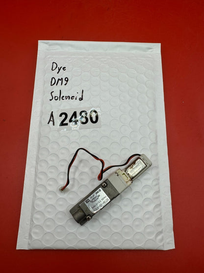 Dye DM9 Solenoid - used paintball solenoid - silver/gray