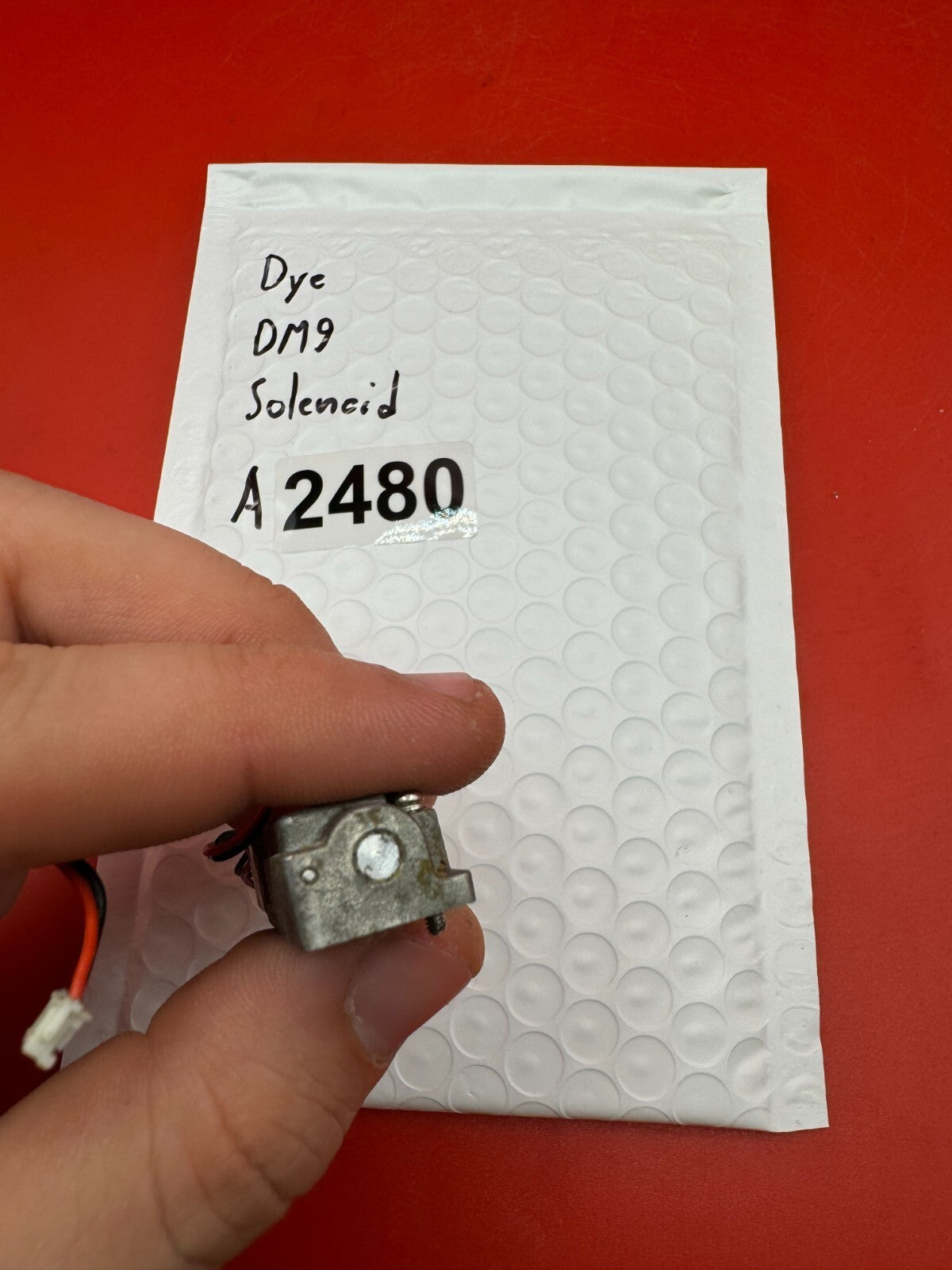 Dye DM9 Solenoid - used paintball solenoid - silver/gray