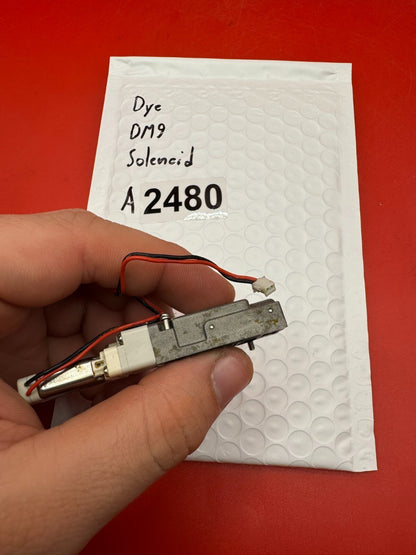 Dye DM9 Solenoid - used paintball solenoid - silver/gray