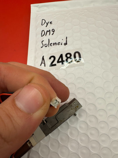 Dye DM9 Solenoid - used paintball solenoid - silver/gray