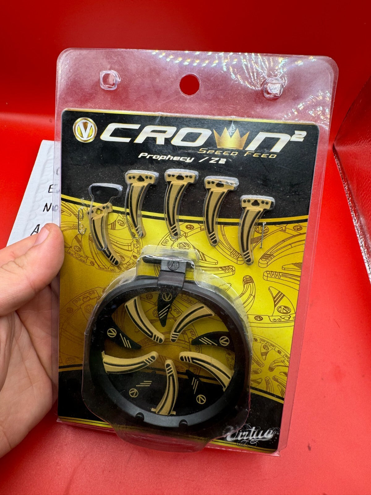 Virtue Crown Speed Feed Empire Prophecy 22 NOS-Tan - used paintball speed feed - tan