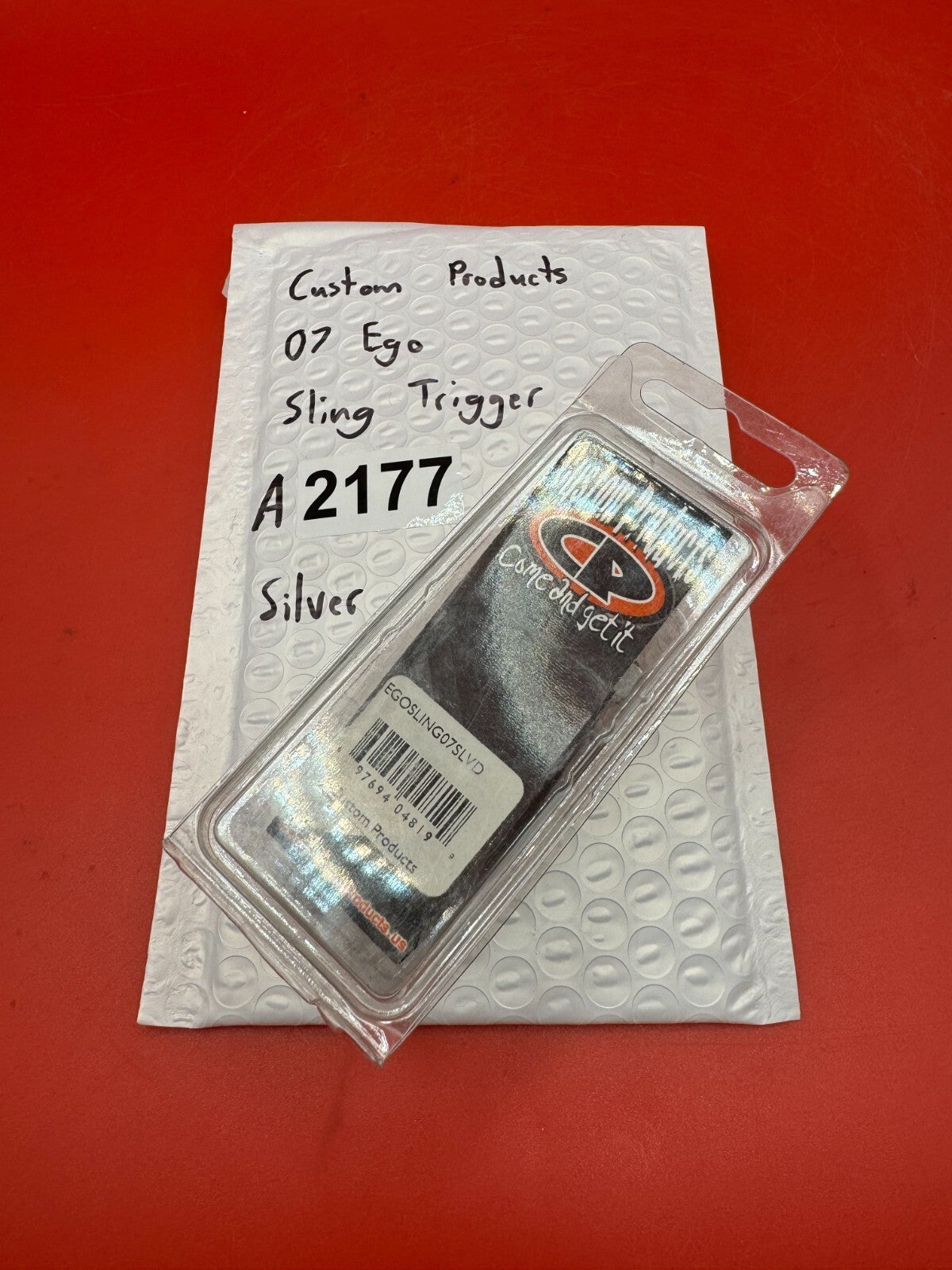 Custom products 07 Ego Sling Trigger-Silver - used paintball trigger - silver