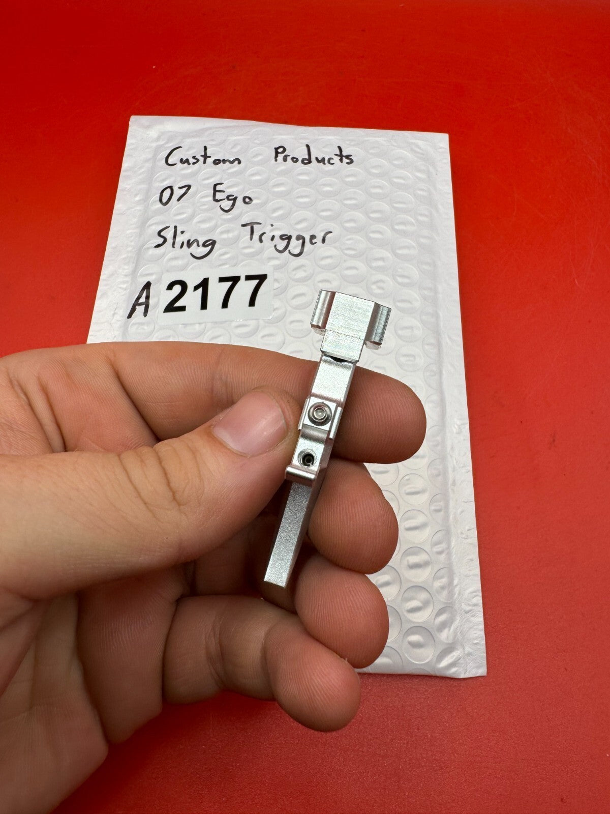 Custom products 07 Ego Sling Trigger-Silver - used paintball trigger - silver