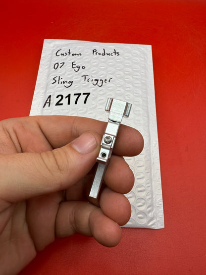 Custom products 07 Ego Sling Trigger-Silver - used paintball trigger - silver