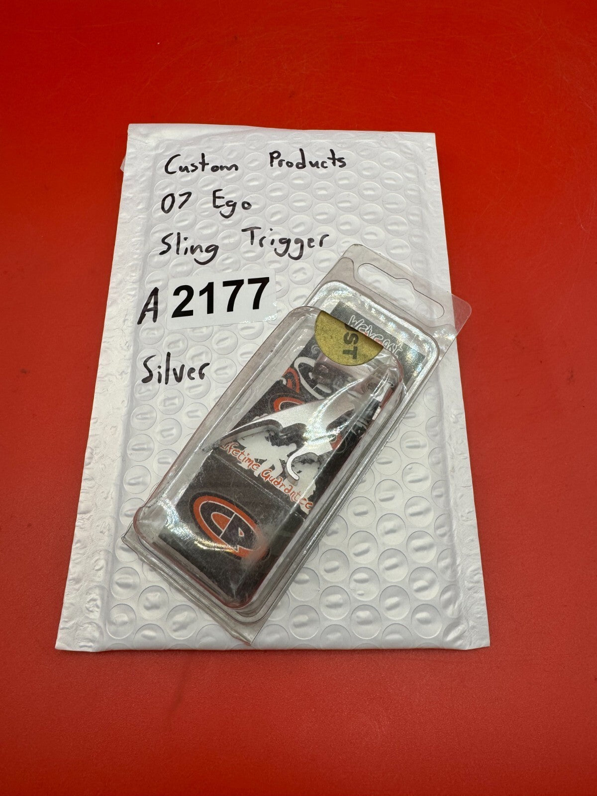 Custom products 07 Ego Sling Trigger-Silver - used paintball trigger - silver