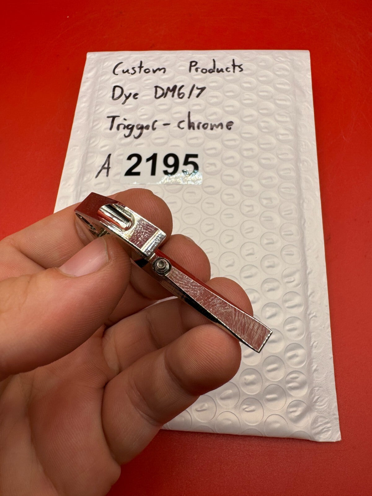 Custom products Dye DM6/7 Trigger-Chrome - used paintball trigger - chrome