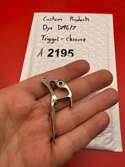 Custom products Dye DM6/7 Trigger-Chrome - used paintball trigger - chrome