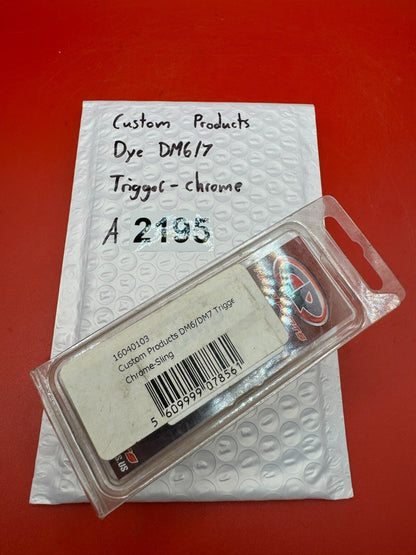 Custom products Dye DM6/7 Trigger-Chrome - used paintball trigger - chrome