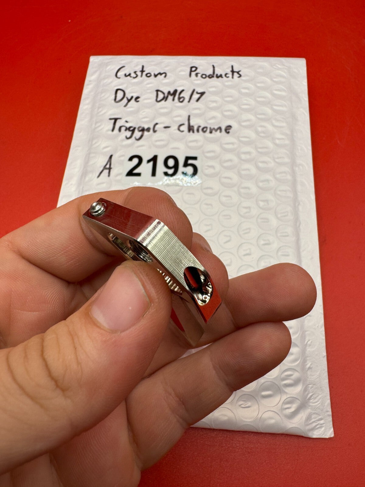 Custom products Dye DM6/7 Trigger-Chrome - used paintball trigger - chrome