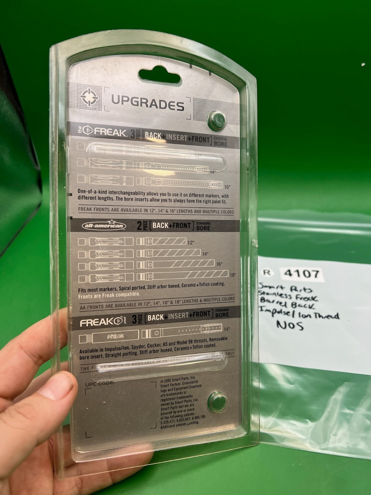 Smart Parts Stainless Freak Barrel Back Impulse/Ion Thread NOS Silver