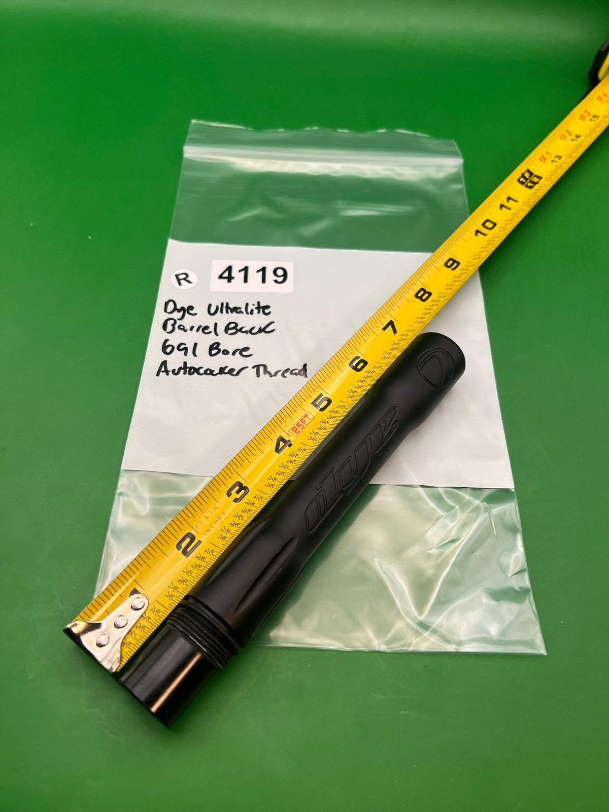 Dye Ultralite Barrel Back 691 Bore Autococker Thread Black