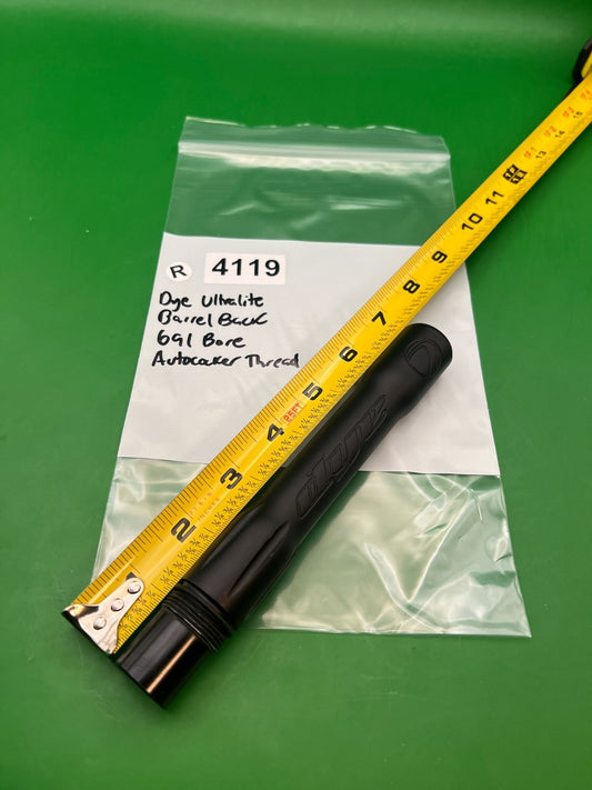 Dye Ultralite Barrel Back 691 Bore Autococker Thread Black