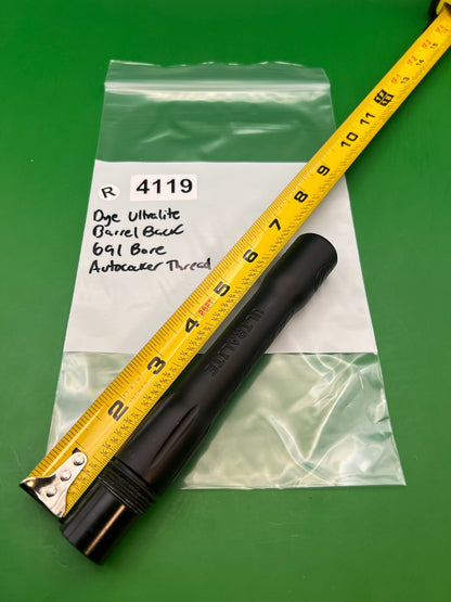Dye Ultralite Barrel Back 691 Bore Autococker Thread Black