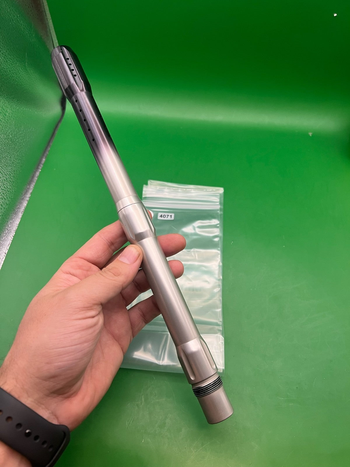 Autococker Threaded Silver black Fade Empire Barrel