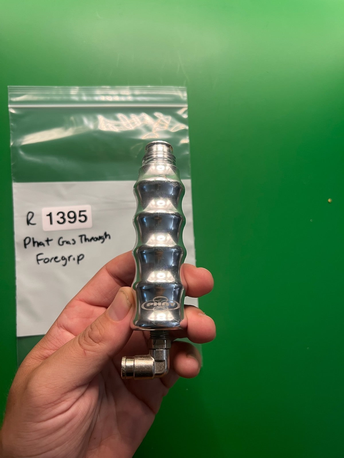 Phat Gas Through Paintball Marker Front Grip Silver