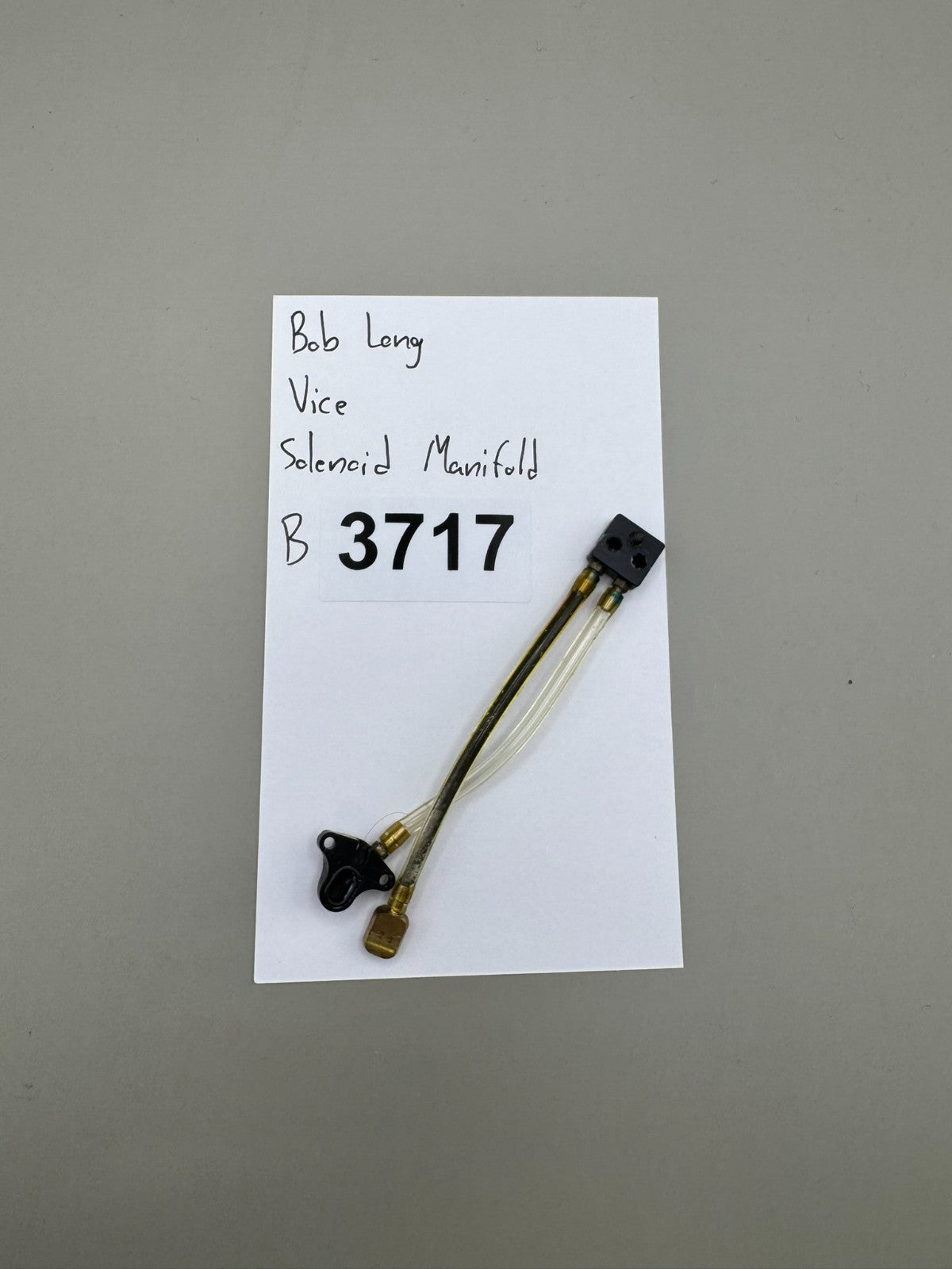 Bob Long Vice Solenoid Manifold