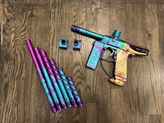 Rare Fully Custom ADG Xmag Automag Paintball Marker With Tons Of Accessories