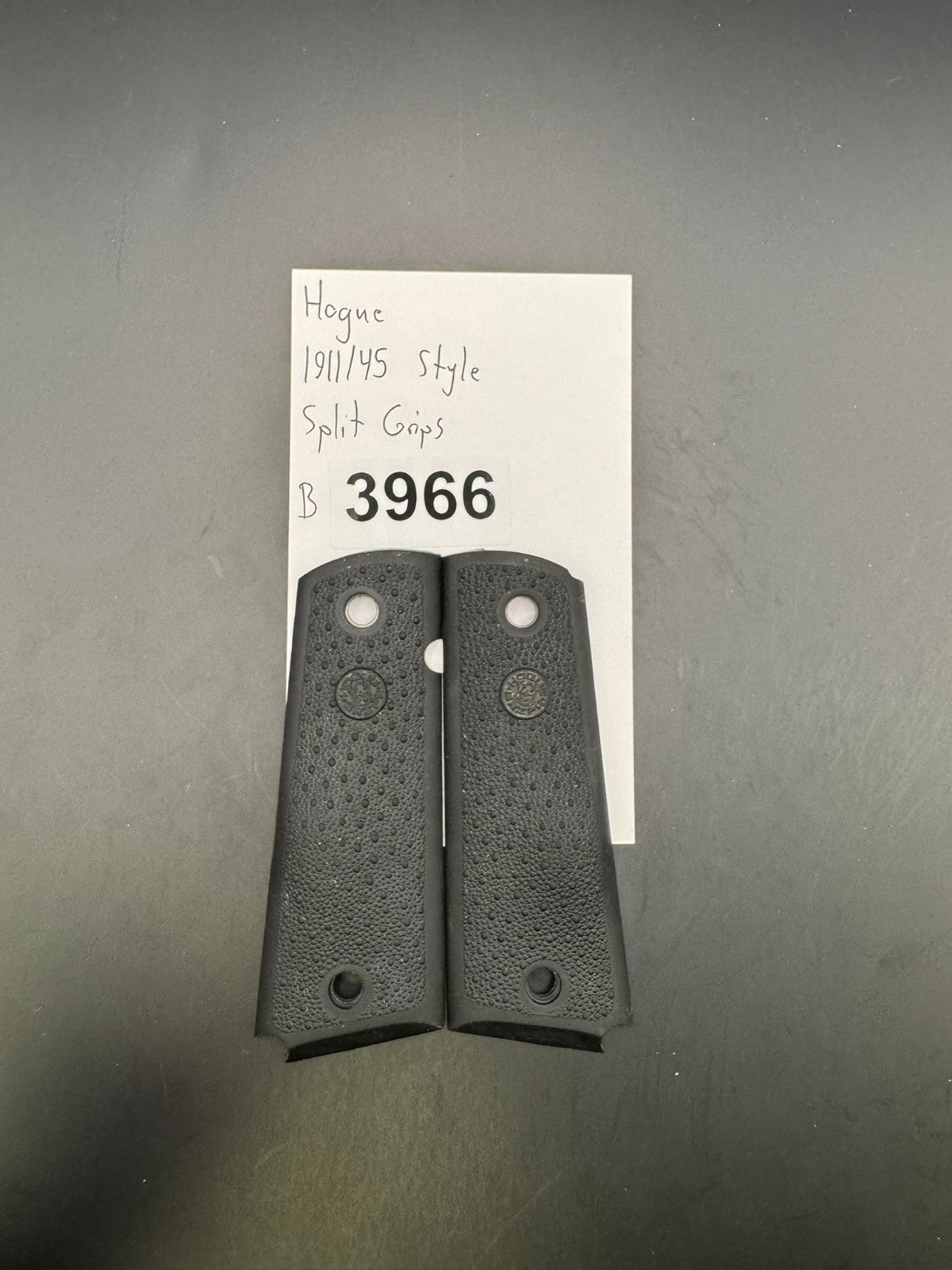 Hogue 1911/45 Style Split Grips-Black