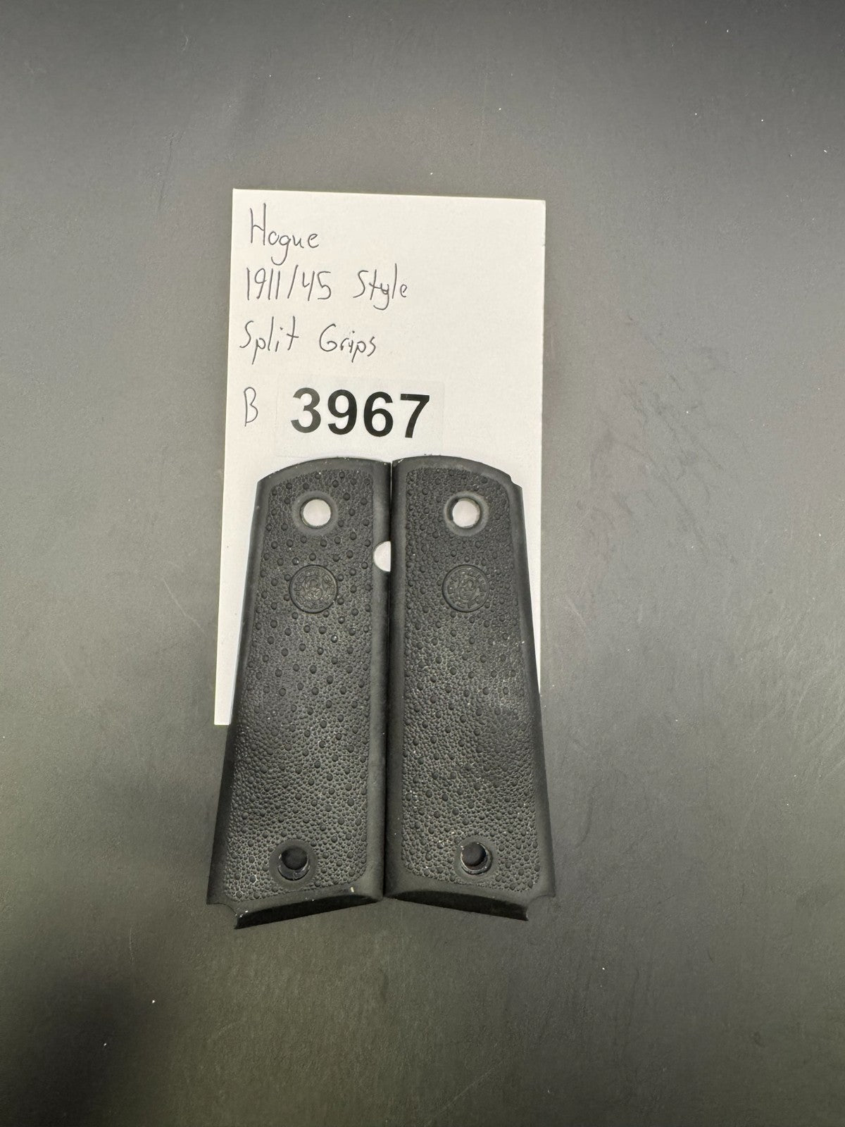 Hogue 1911/45 Style Split Grips-Black