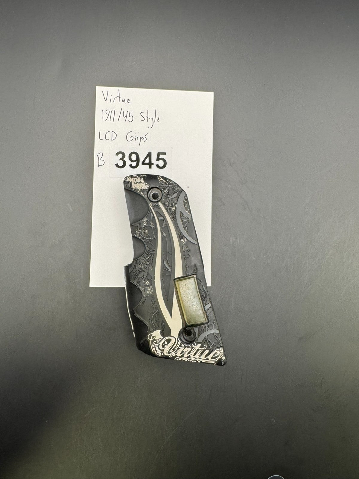 Virtue 1911/45 Style LCD Grips-Black