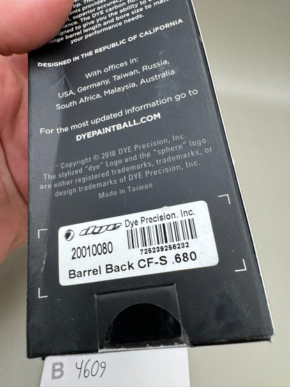 Dye CF-S Back-NOS 680 Bore AC Thread-Black