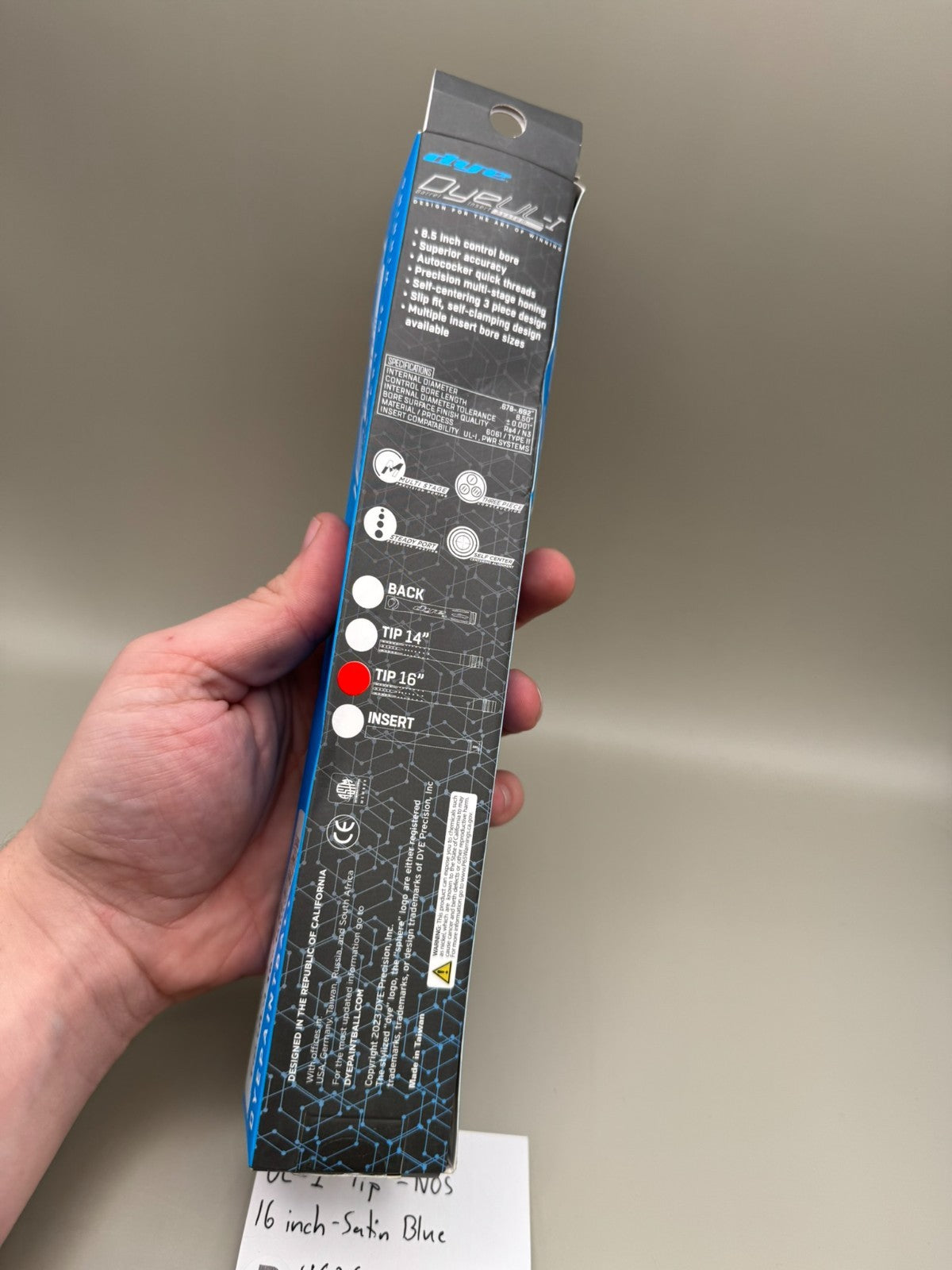 Dye UL-I Tip -NOS 16 inch-Satin Blue