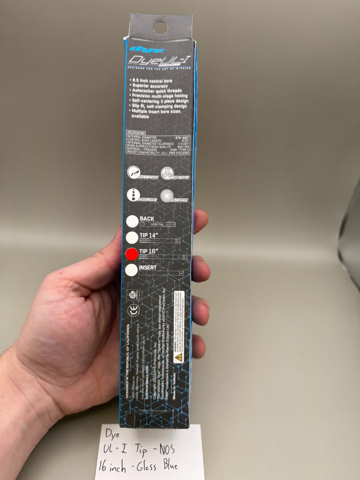 Dye UL-I Tip -NOS 16 inch-Gloss Blue