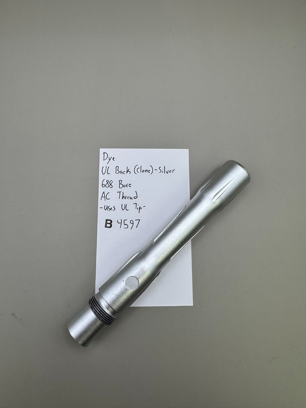 Dye UL Back (clone)- Silver 688 Bore AC Thread-uses UL Tip-