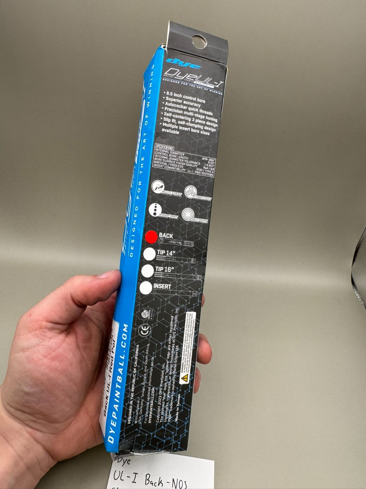 Dye UL-I  Back-NOS Gloss Red